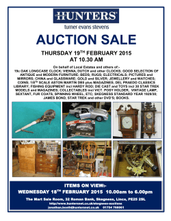 to view the catalogue for our Auction Sale