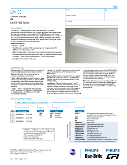 Philips Day Brite LINCS LED Modular Task Light Spec