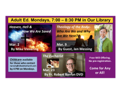 Adult Series for Lent - All Saints Catholic Church