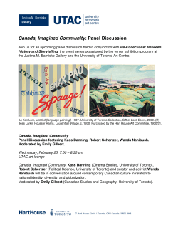 Canada, Imagined Community: Panel Discussion