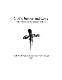 God`s Justice and Love - First Presbyterian Church New Haven