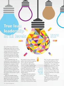 True lean leadership at all levels