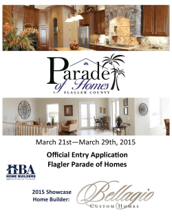 Builder Parade Entry Application for 2015