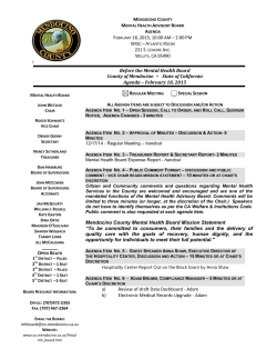 February 18 Agenda - Mendocino County — Mendocino County