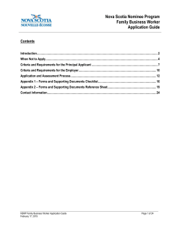 NSNP Family Business Worker Application Guide