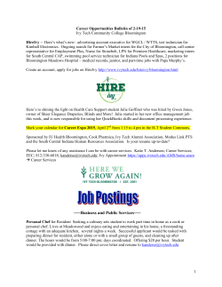 Career Opportunity Bulletin of 10-31-2005