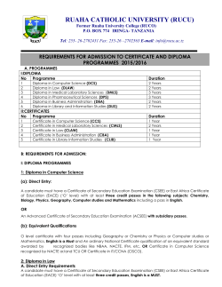 - Ruaha Catholic University