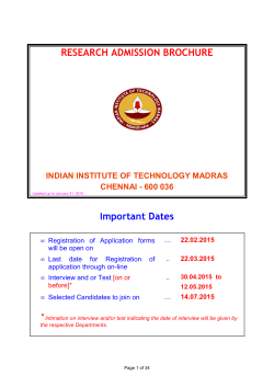 e-Brochure - Research Programme @ IIT Madras