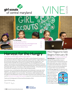 February 2015 - Girl Scouts of Central Maryland