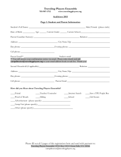 the audition registration form