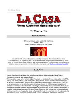 lacasafriends La Casa ENewsletter for February