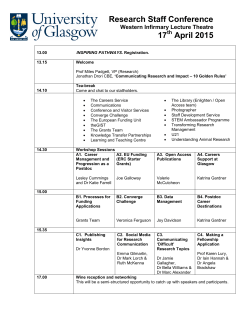 Research Staff Conference Programme 2015
