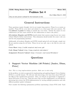 Problem Set 4 General Instructions Questions
