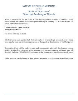 Agenda - Pinecrest Academy of Nevada