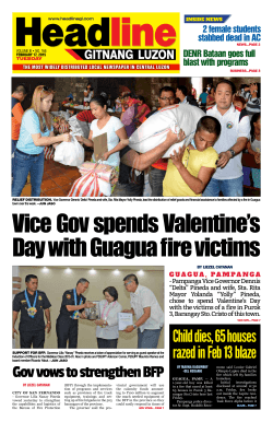 Vice Gov spends Valentine`s Day with Guagua fire victims