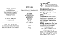 Grace Church Bulletin - February 22, 2015