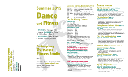 Summer 2015 and Fitness - Contemporary Dance and Fitness Studio