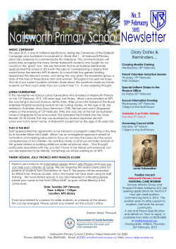 Newsletter 18th February - Nailsworth Primary School