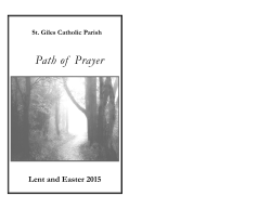 Path of Prayer: Lent and Easter 2015 Booklet