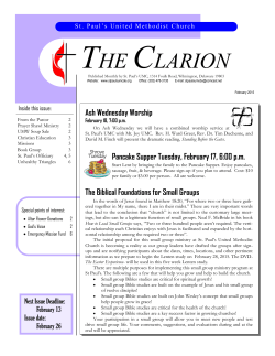 THE CLARION - St. Paul`s United Methodist Church, Wilmington