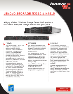 LenovoStorage N4610 Datasheet