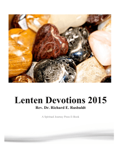 Lenten Devotions 2015 - American Baptist Churches of Pe