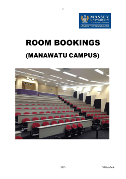ROOM BOOKINGS - Massey University