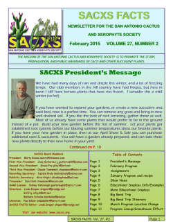 Current Newsletter - San Antonio Cactus and Xerophyte Society