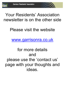 Your Residents` Association newsletter is on the other side Please