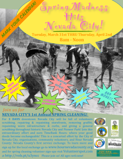 Spring Madness Clean Up - Nevada City Chamber of Commerce