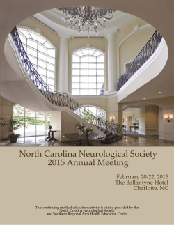 NC Neurological Society 2015 Annual Meeting