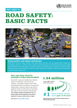 ROAD SAFETY: BASIC FACTS - World Health Organization
