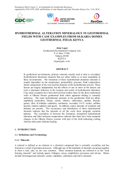 hydrothermal alteration mineralogy in geothermal fields with case