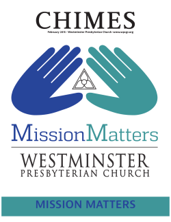 MISSION MATTERS - Westminster Presbyterian Church