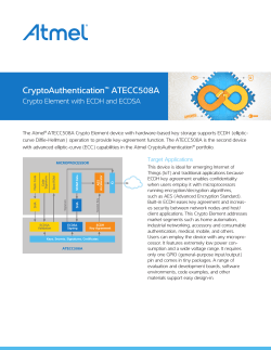 CryptoAuthentication™ ATECC508A