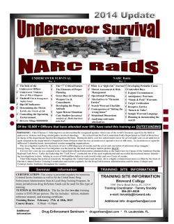 Undercover Survival and Narc Raids