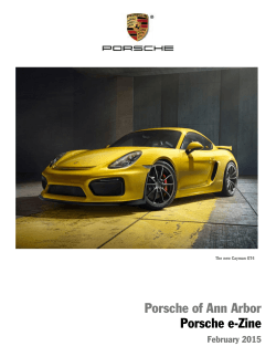 Porsche of Ann Arbor Porsche e-Zine