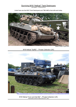 Surviving M18 “Hellcat” Tank Destroyers