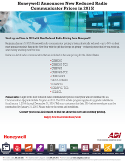 Honeywell Announces New Reduced Radio Communicator Prices