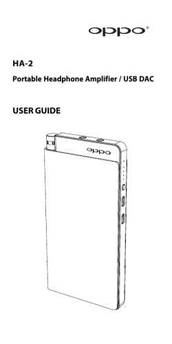 OPPO HA-2 User Manual US v1.0