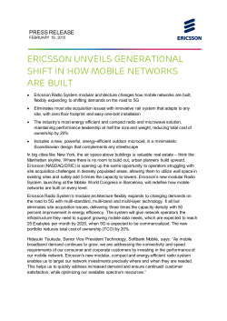 Press Release Ericsson