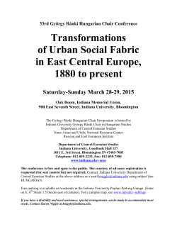 Transformations of Urban Social Fabric in East Central Europe