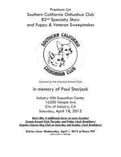 in memory of Paul Starjack - Southern California Chihuahua Club