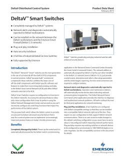 DeltaV™ Smart Switches - Emerson Process Management
