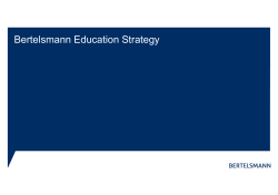 Presentation Bertelsmann Education Strategy
