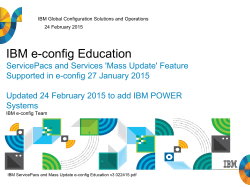 IBM ServicePacs and Mass Update e