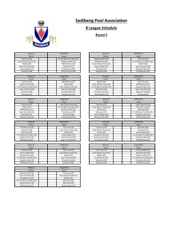 Sedibeng Pool Association