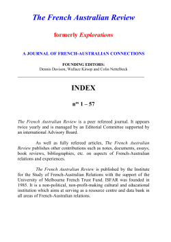 The French Australian Review