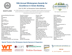 10th Annual Wintergreen Awards for Excellence in Green Building