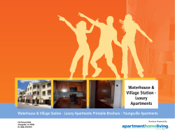 Waterhouse & Village Station - Luxury Apartments Printable Brochure